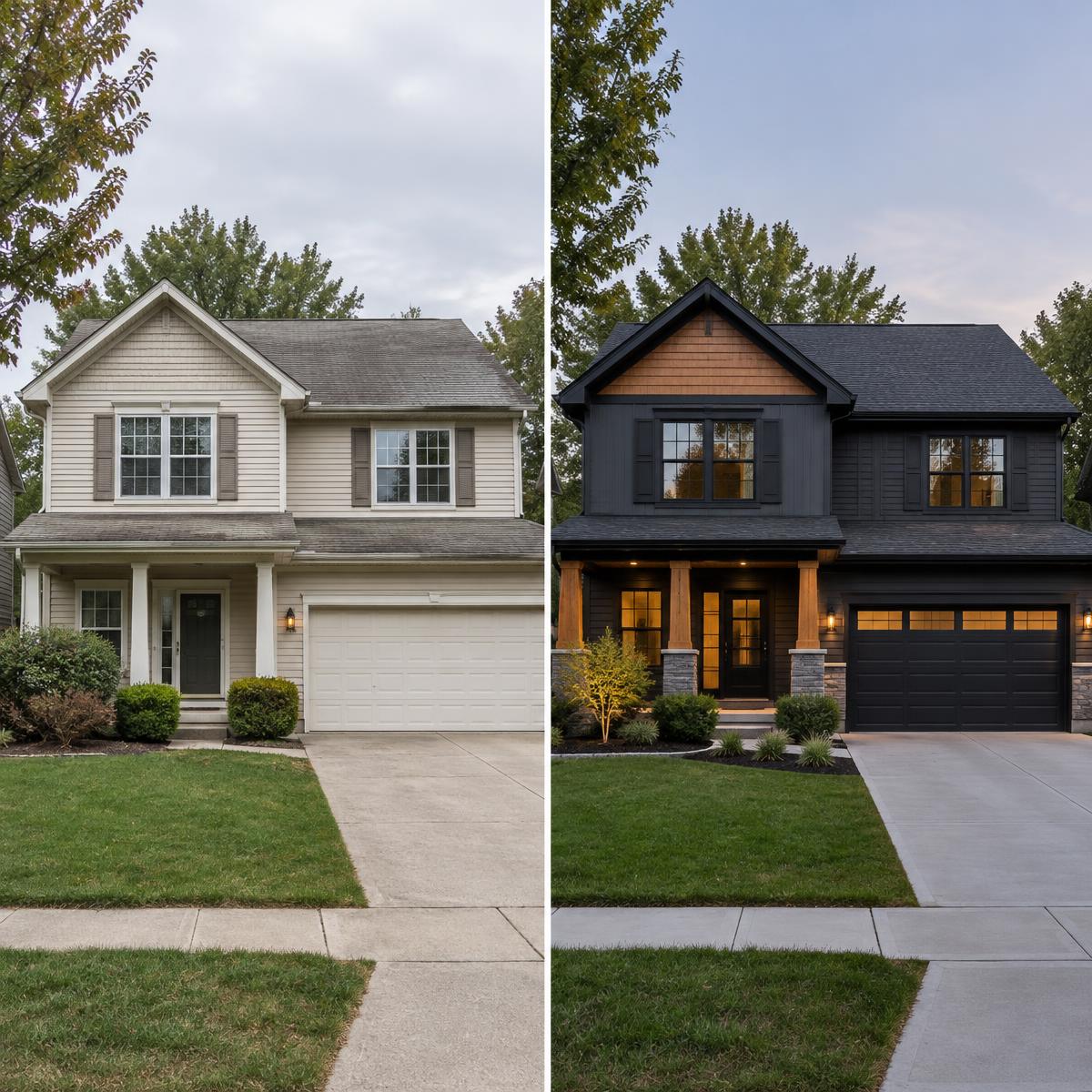 Completed whole-home exterior transformation